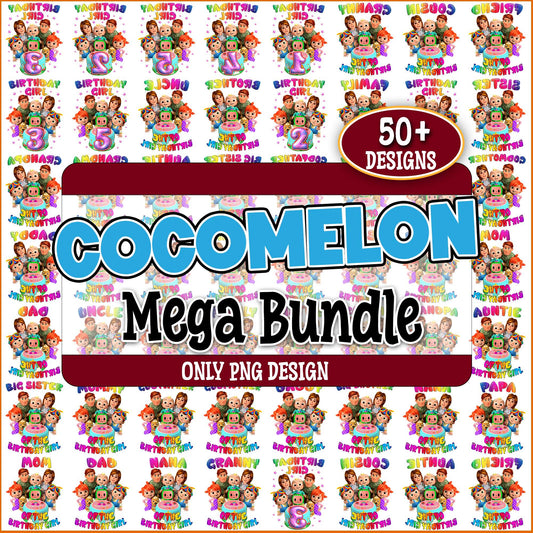 Birthday girls cocomelon png bundle