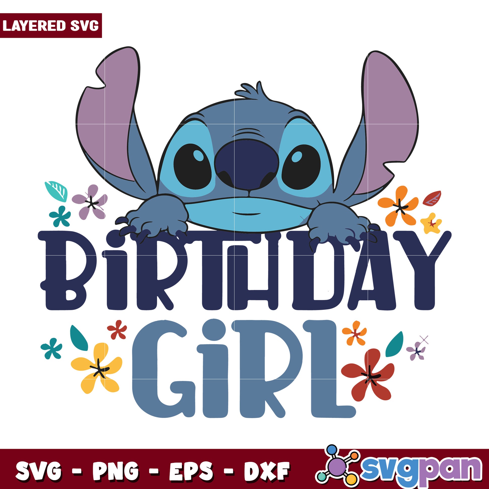Birthday girl stitch svg, disney movies svg, family vacation svg