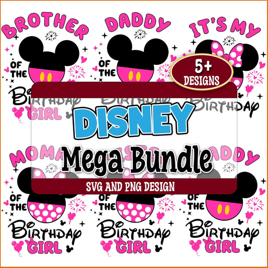 Birthday girls x disney svg bundle