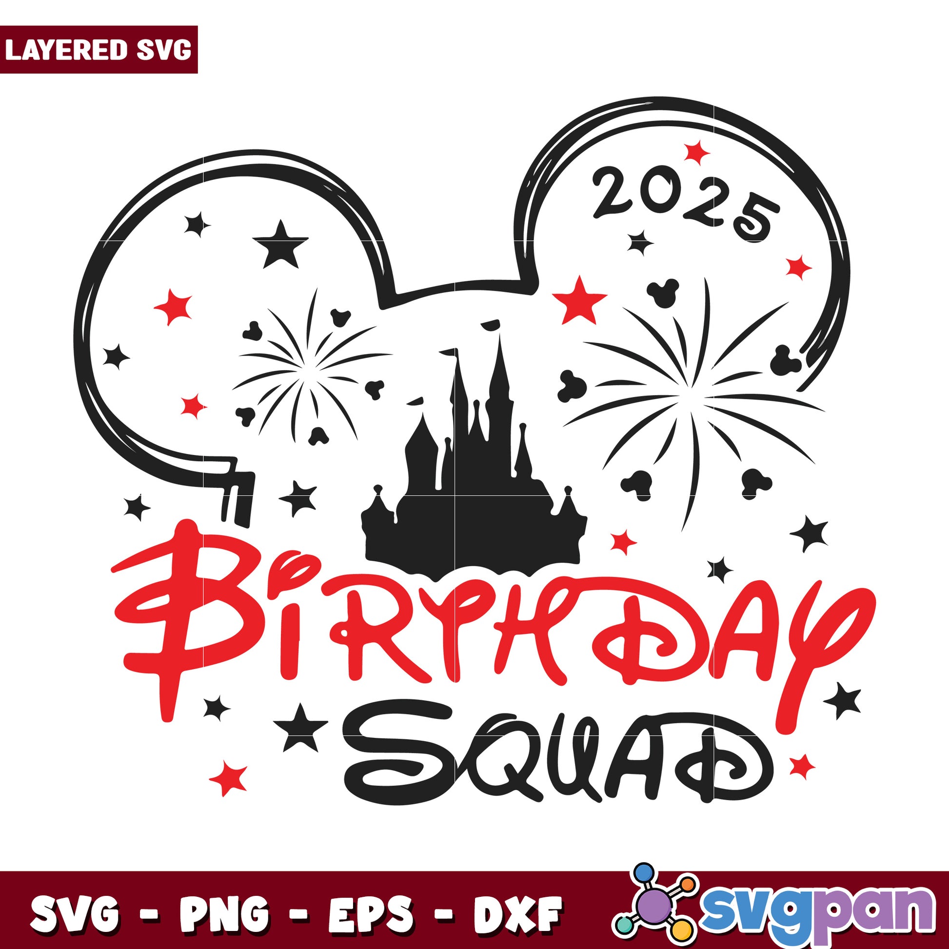 Birthday squad svg, disney movies svg, family vacation svg