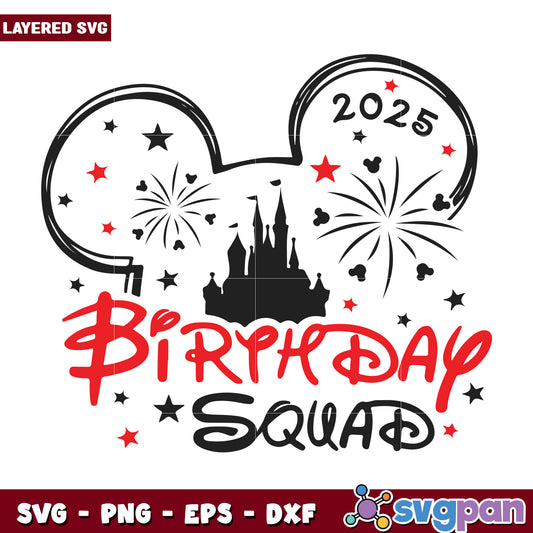 Birthday squad svg, disney movies svg, family vacation svg