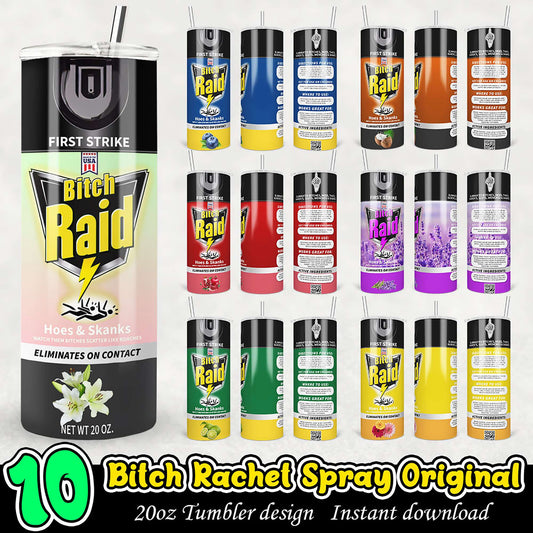 Bitch Raid Tumbler Designs Instant Download