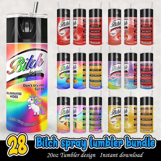 Bitch Spray Tumbler Bundle 20oz Designs