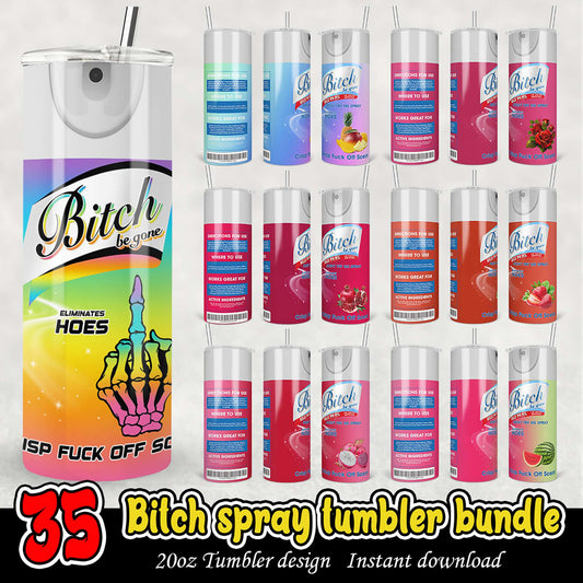 Bitch Spray Tumbler Bundle PNG Download