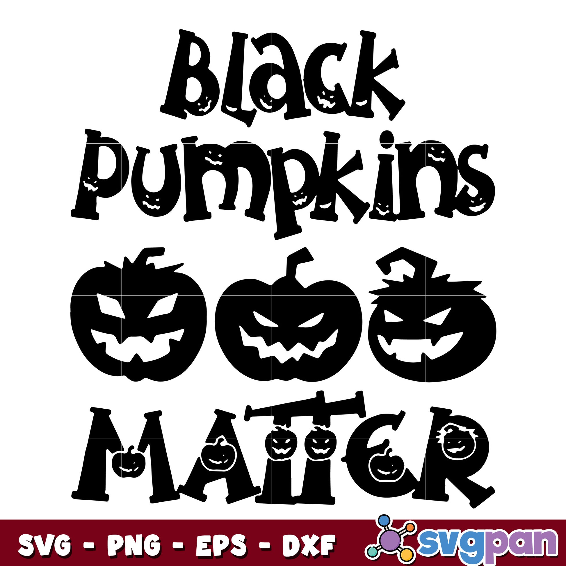 Black Pumpkin Matter svg