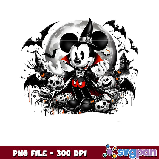 Black and white mickey halloween png, halloween movies​ png, halloween cartoons png