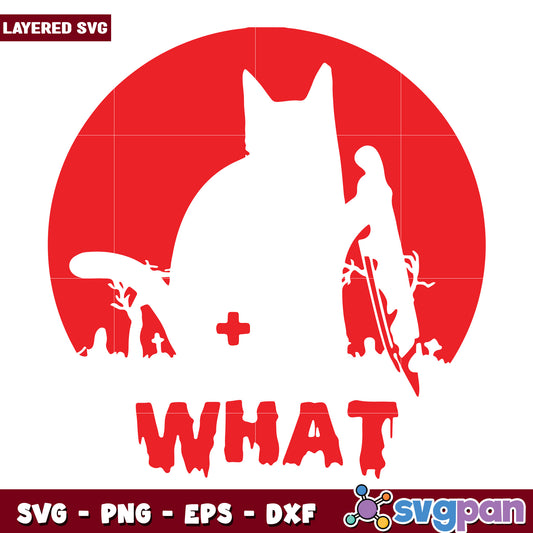 Black cat halloween svg, mystical feline design svg, spooky halloween cat svg