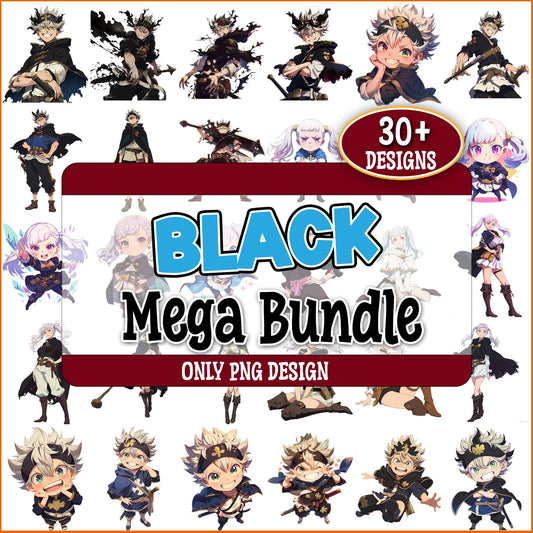Black clover anime png bundle
