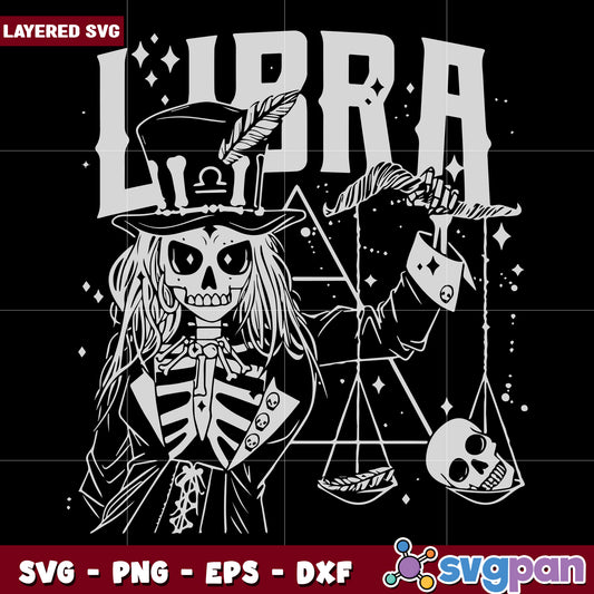 Blackcraft zodiac sign libra skull svg, halloween costumes svg, spirit halloween svg