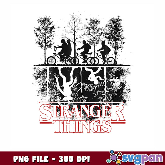 Black design stranger things png, netflix​ png, stranger things​ png