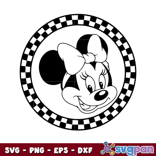 Black minnie mouse head disney svg, minnie mouse black svg