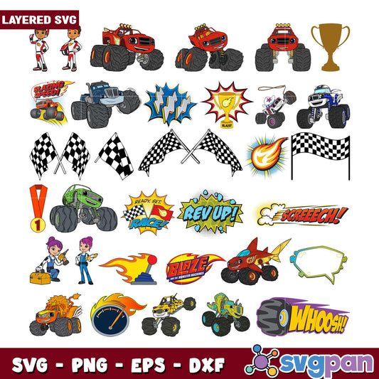 Blaze Monster Machines SVG Bundle
