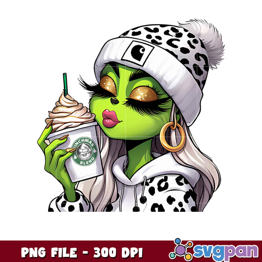 Blend Leopard girl grinch png, grinch memes png, grinchmas png