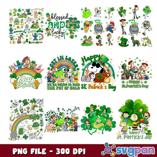 Blessed and lucky png bundle