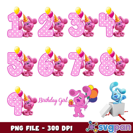 Blues clues birthday candle png bundle