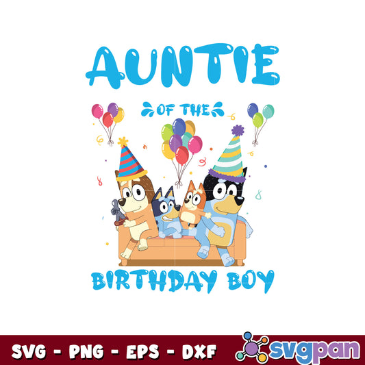 Bluey 1 family birthday boy cartoon svg, bluey happy birthday svg