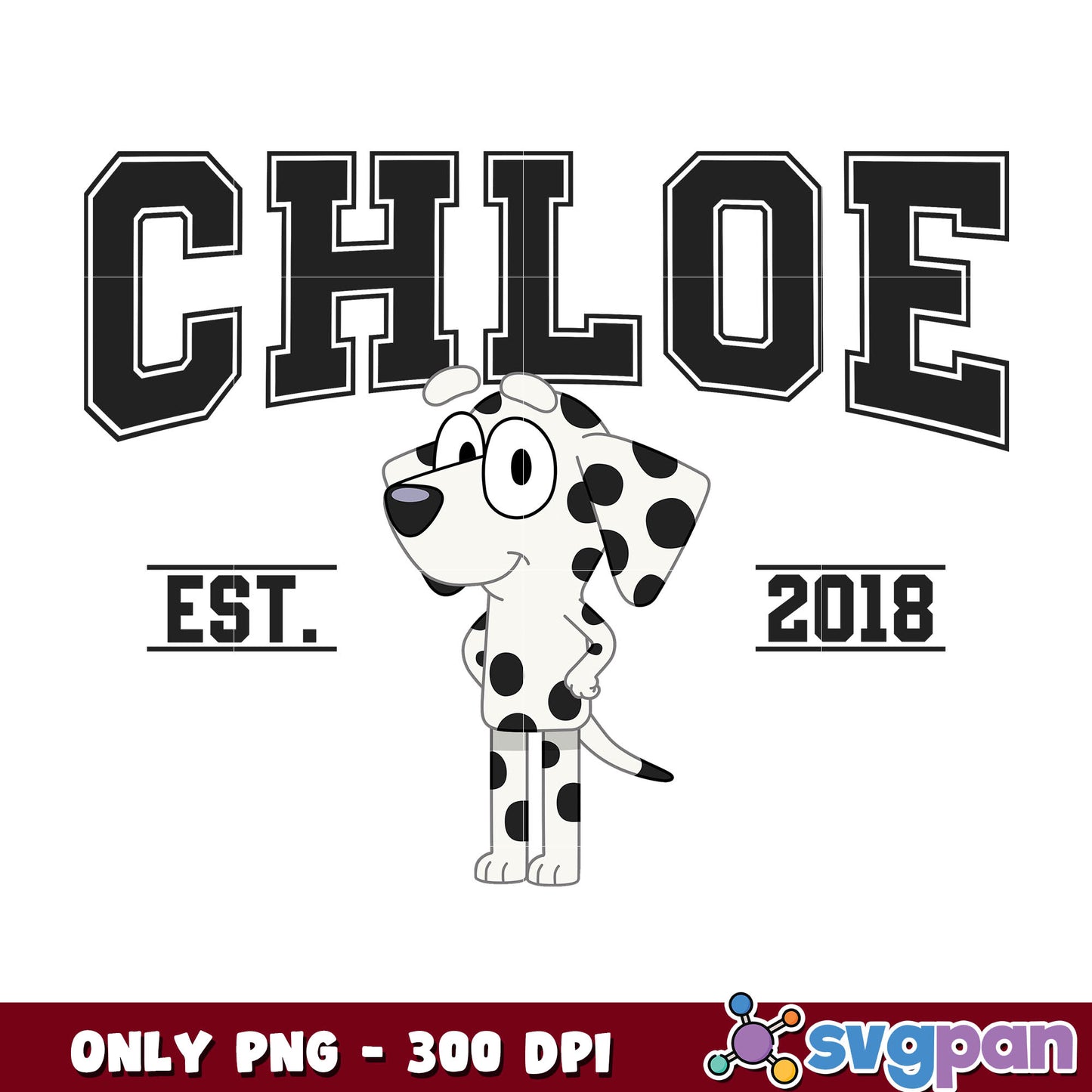 Bluey Chloe est 2018 cartoon png