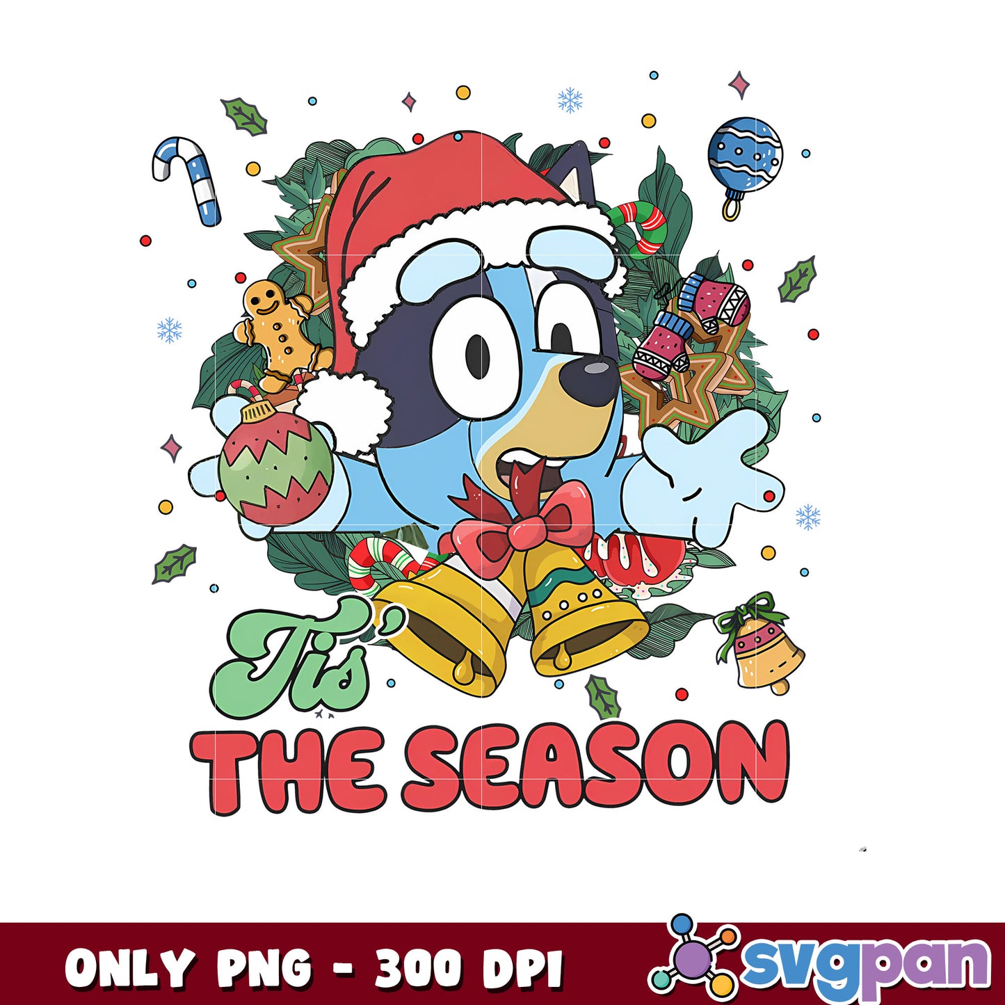 Bluey Christmas Tis The Season PNG__2811231028