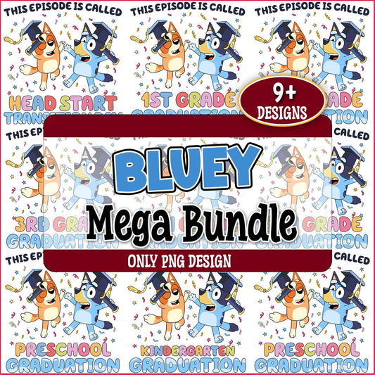 Bluey Grade Graduation png bundle