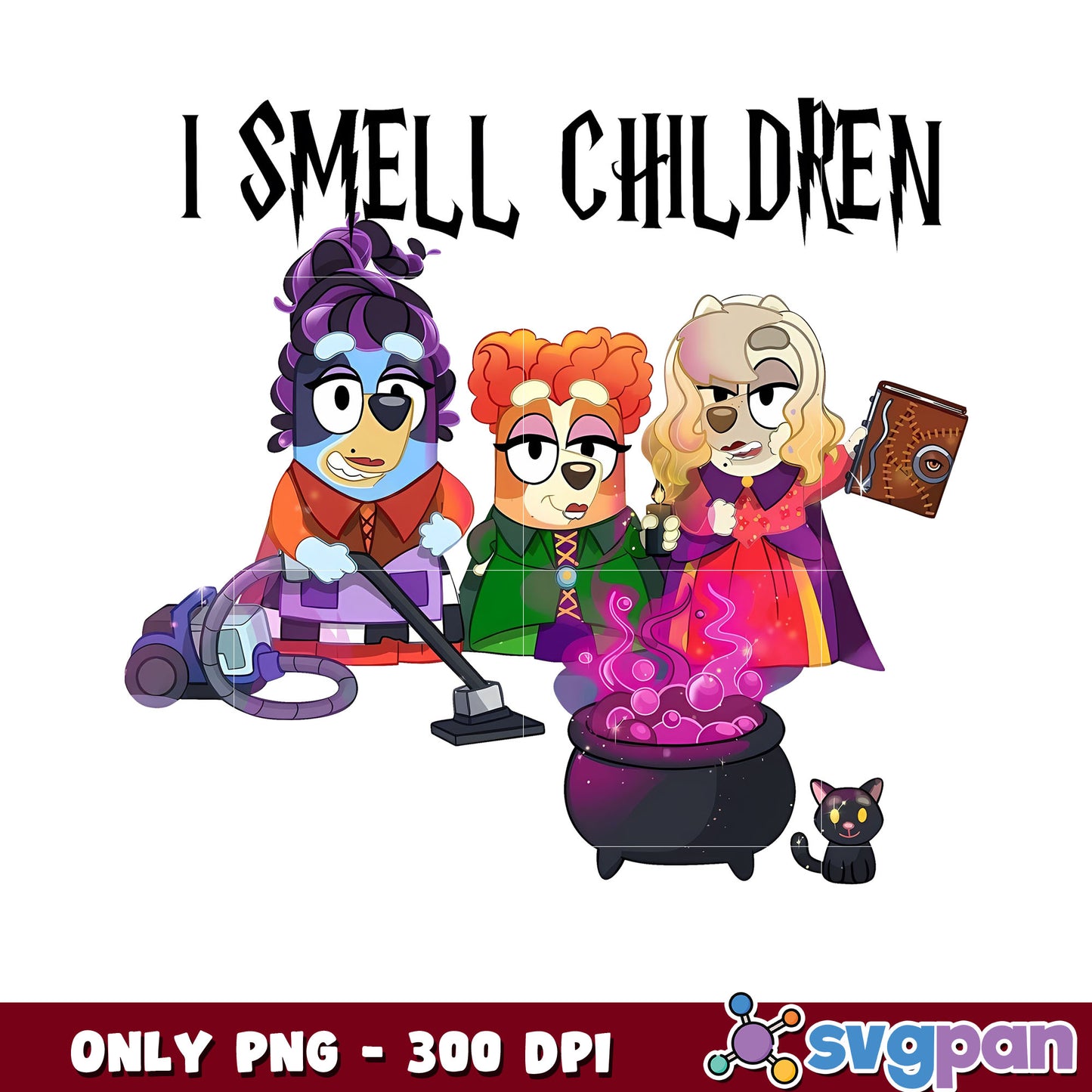 Bluey I smell children design png, bluey and friends png, bluey halloween png