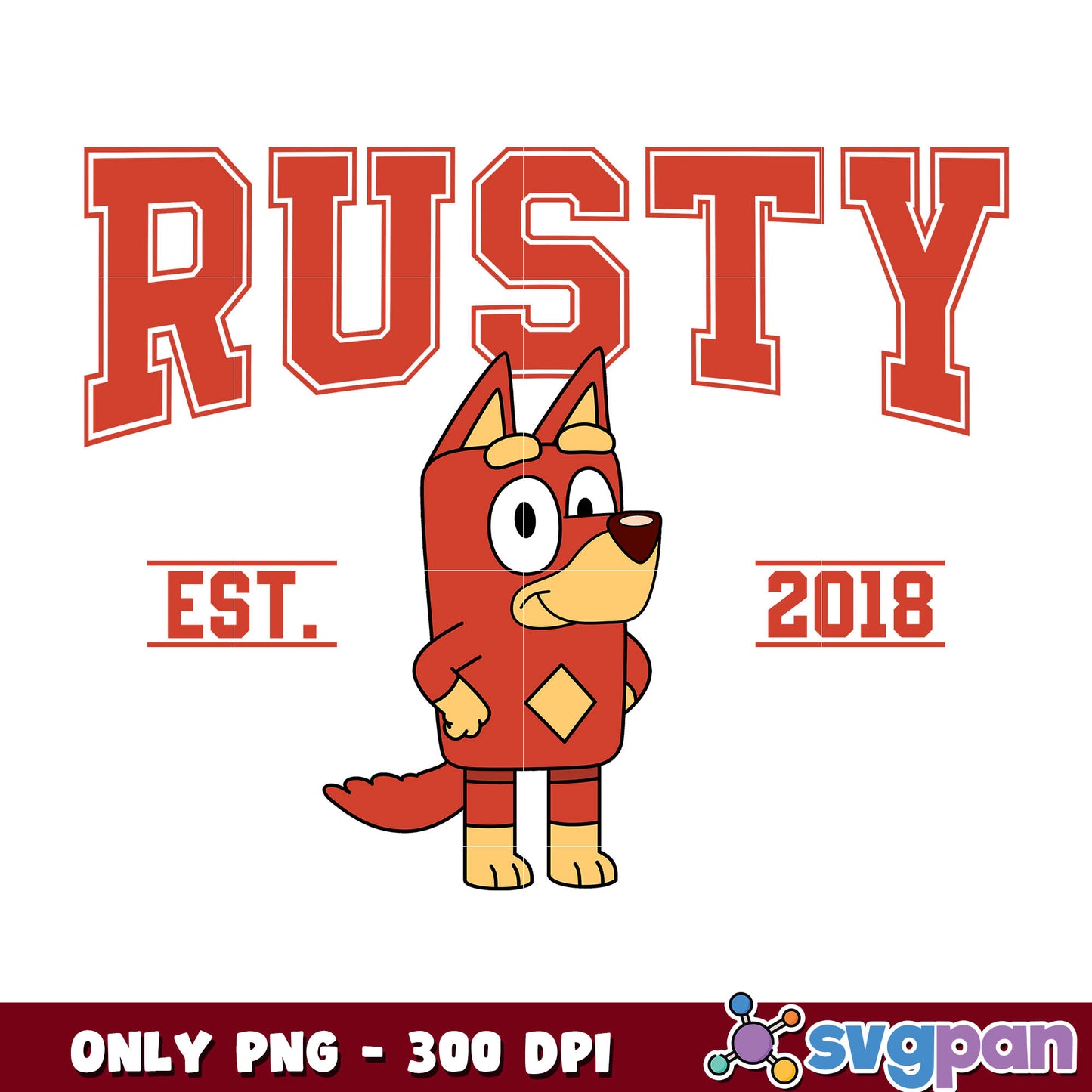 Bluey cartoon Rusty est 2018 png