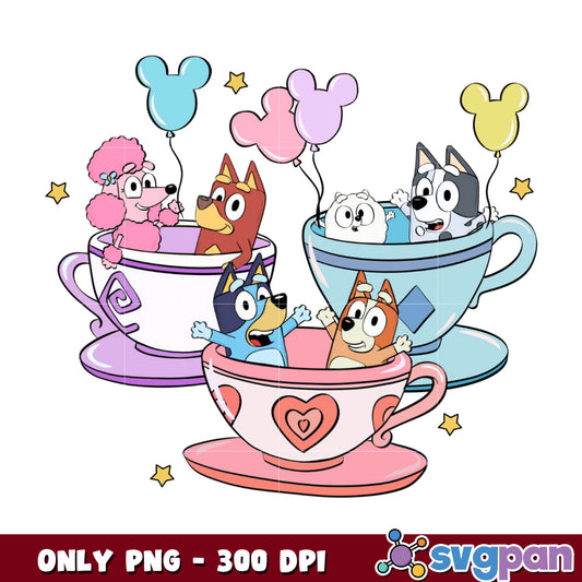 Bluey Teacup cartoon png