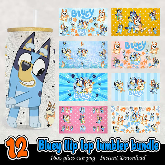 Bluey Tumbler Bundle 12 PNG Designs