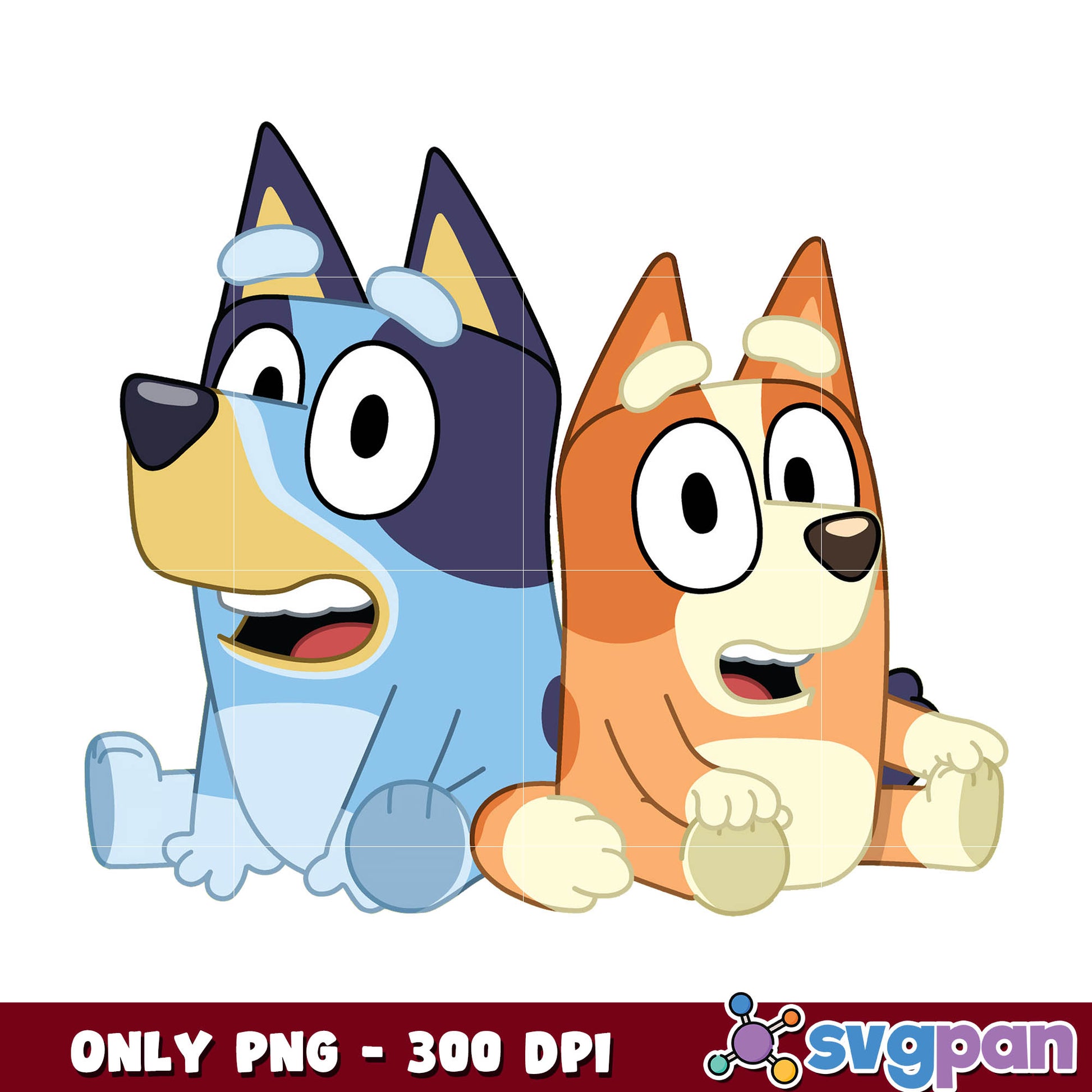 Bluey and bingo baby png bundle