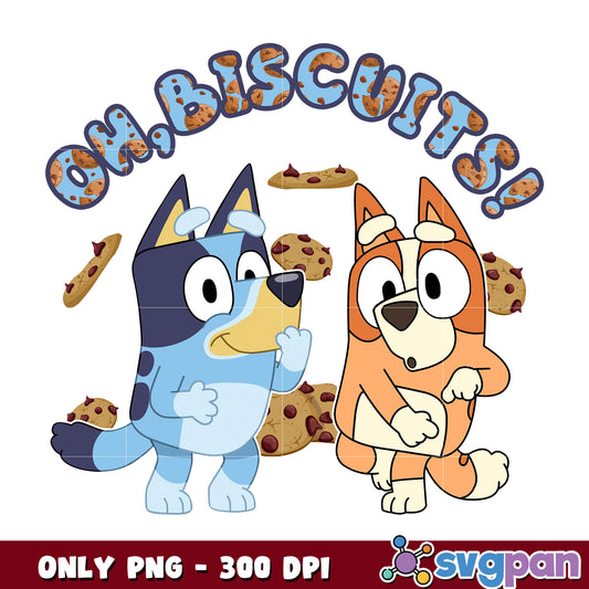 Bluey and bingo biscuits png bundle