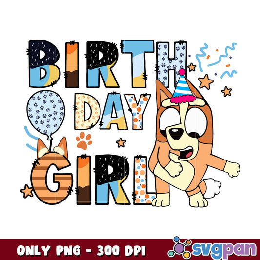 Bluey bingo birthday girl png bundle