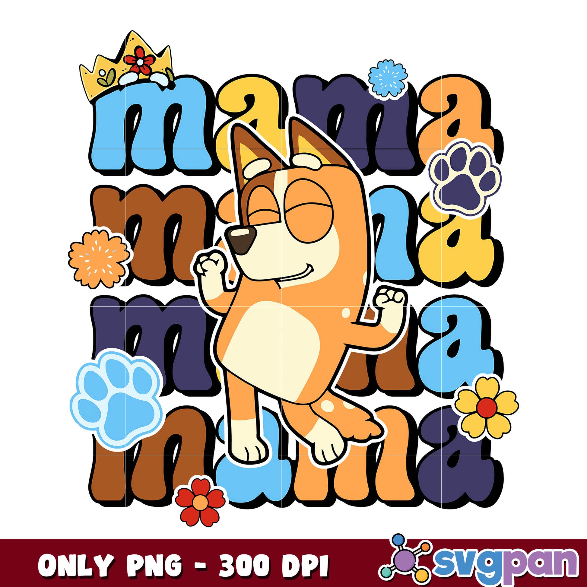 Bluey bingo dog mama png