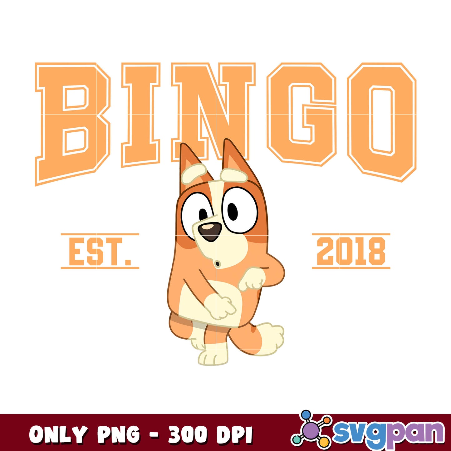 Bluey bingo est 2018 cartoon png