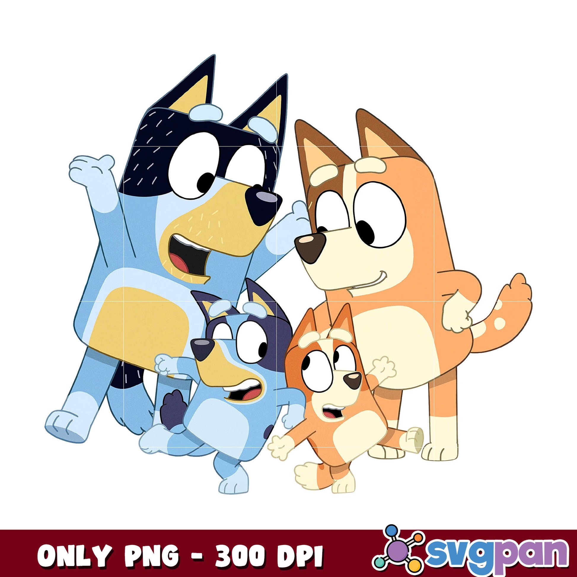 Bluey bingo family dog png