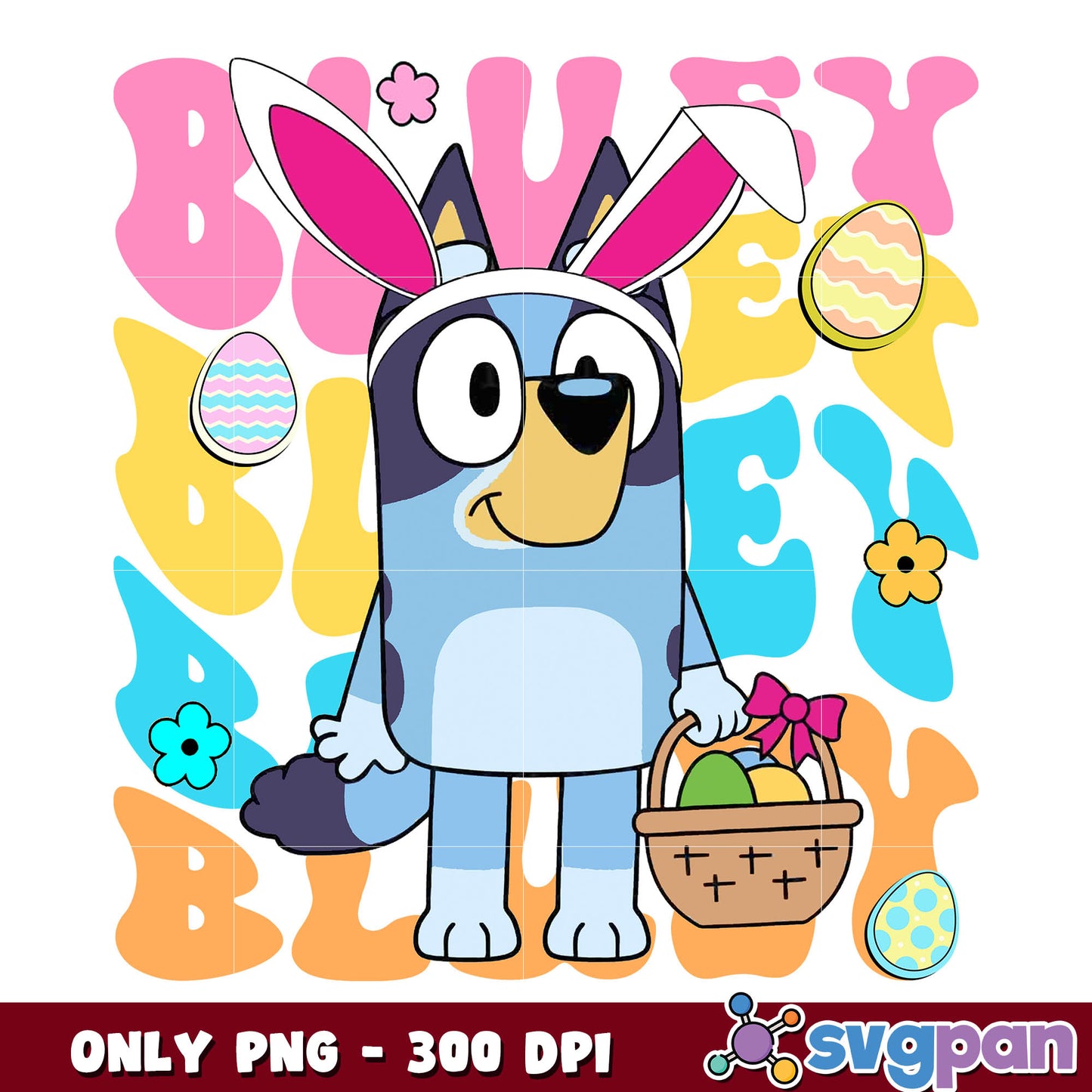 Bluey bunny easter png