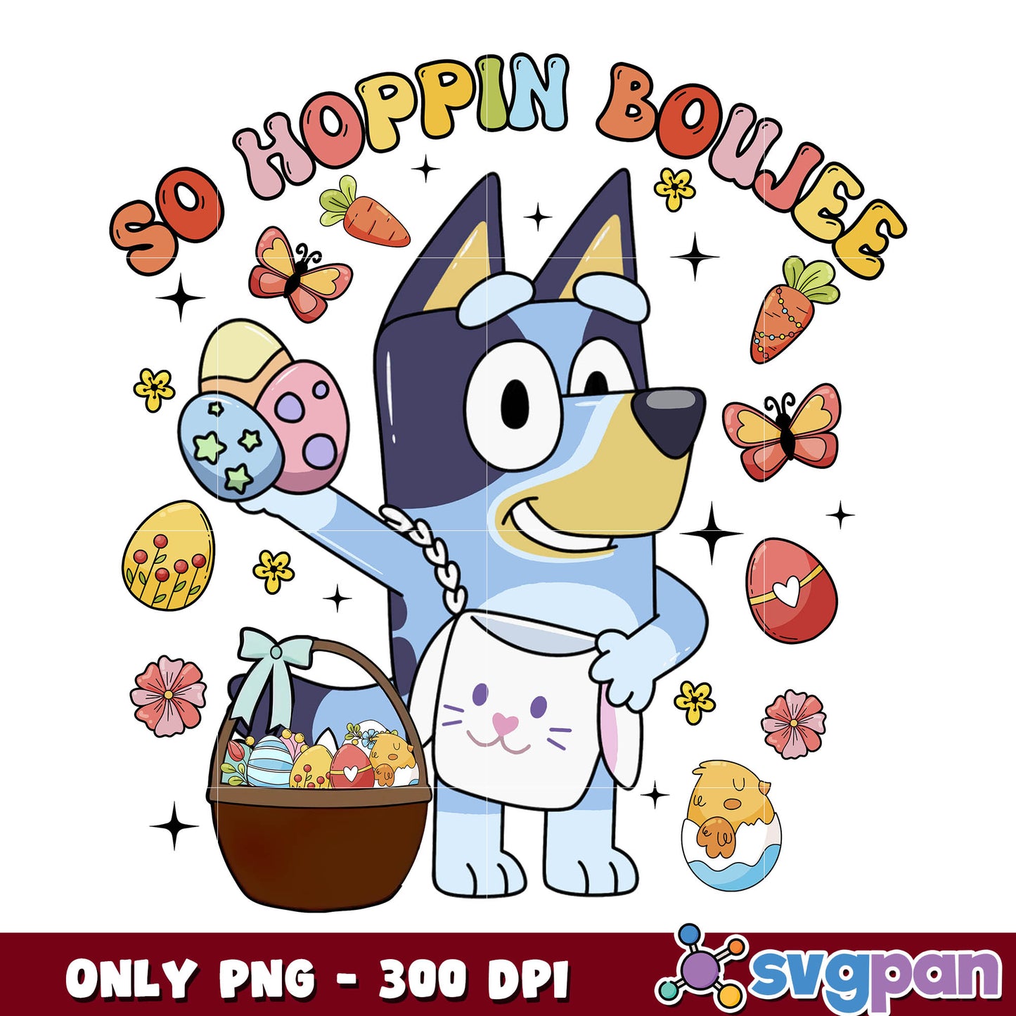 Bluey cartoon easter png