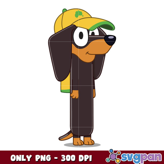 Bluey cartoon long dog  png