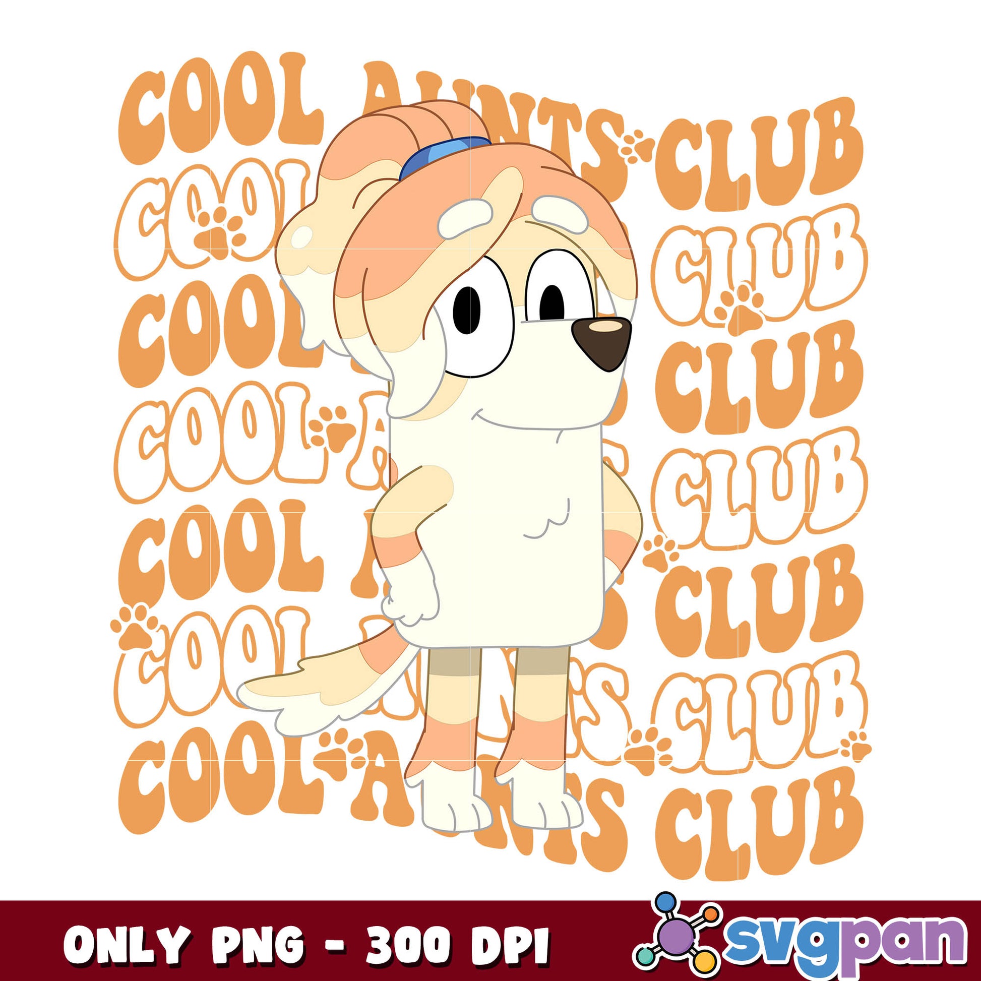 Bluey cool aunt club png