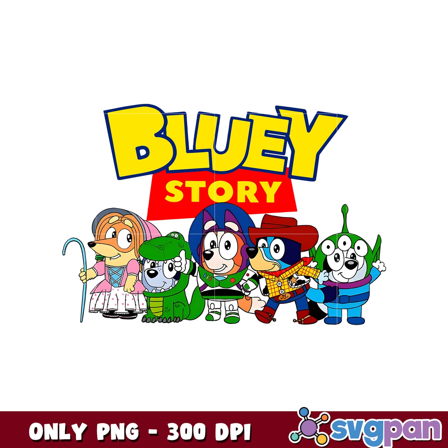 Bluey costume story png, bluey characters png, bluey png