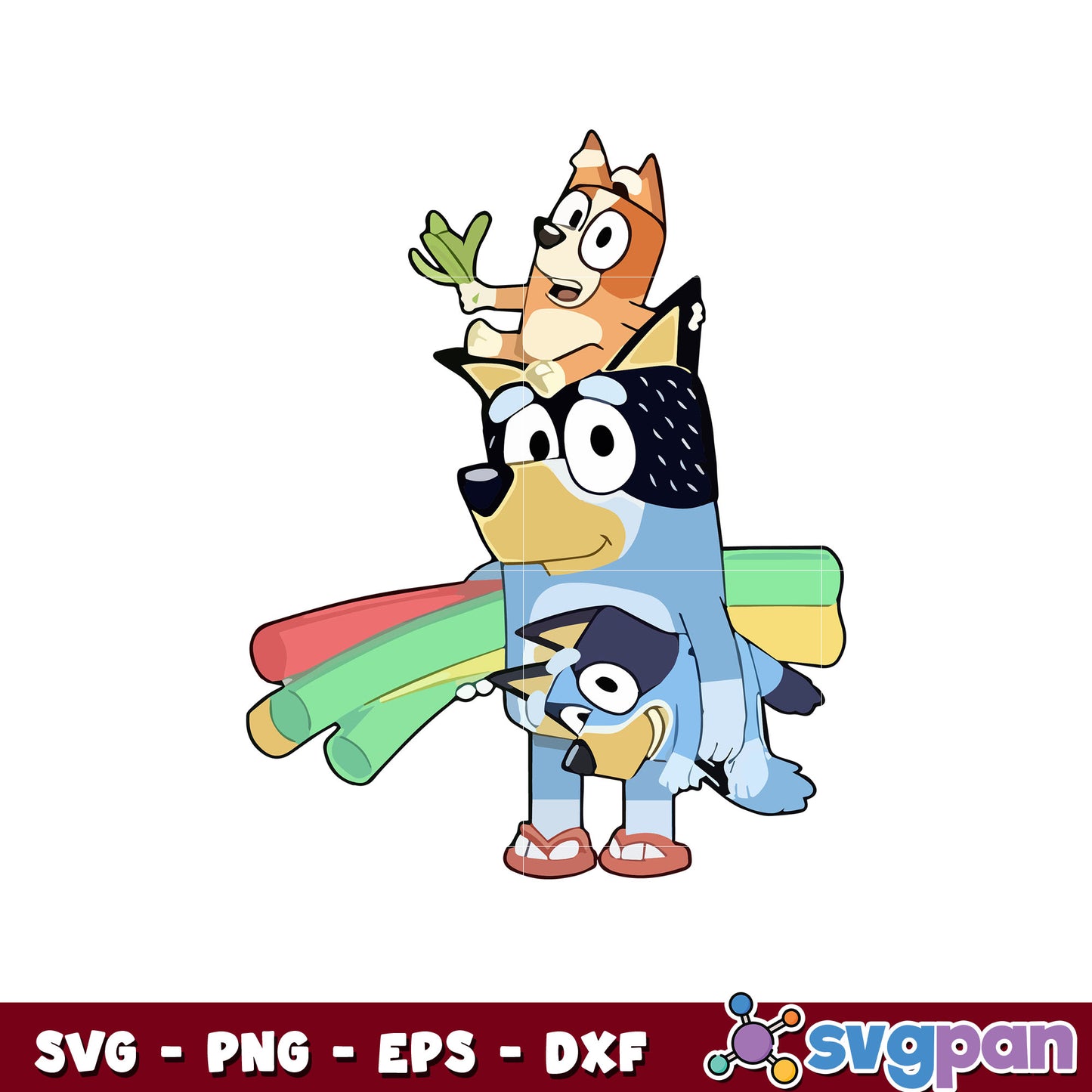 Bluey dad and bingo svg, bluey dad svg, bluey and bingo svg