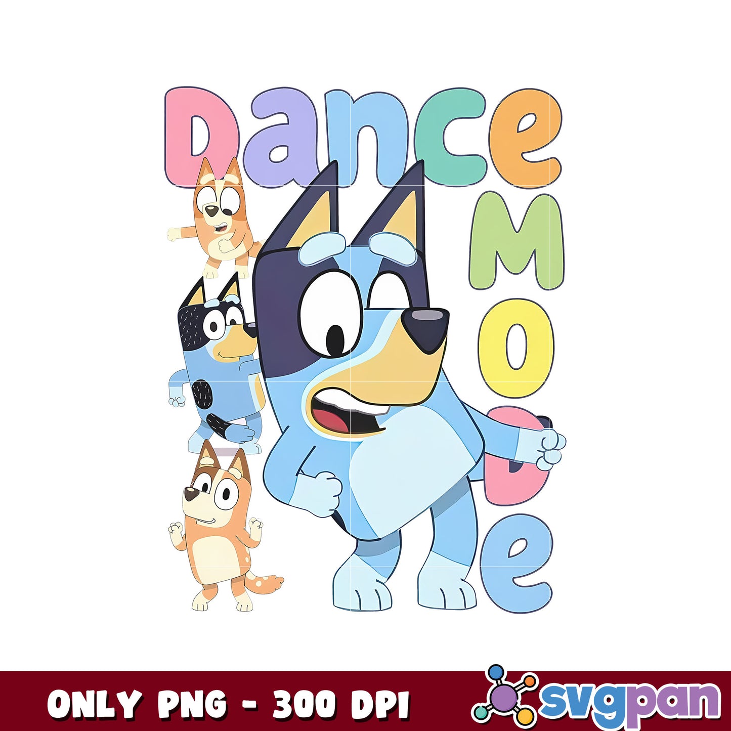 Bluey dance mode cartoon png, bluey family png, bluey png