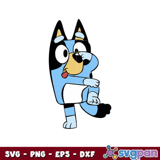 Bluey dog cartoon svg design, bluey dog svg, cartoon bluey svg