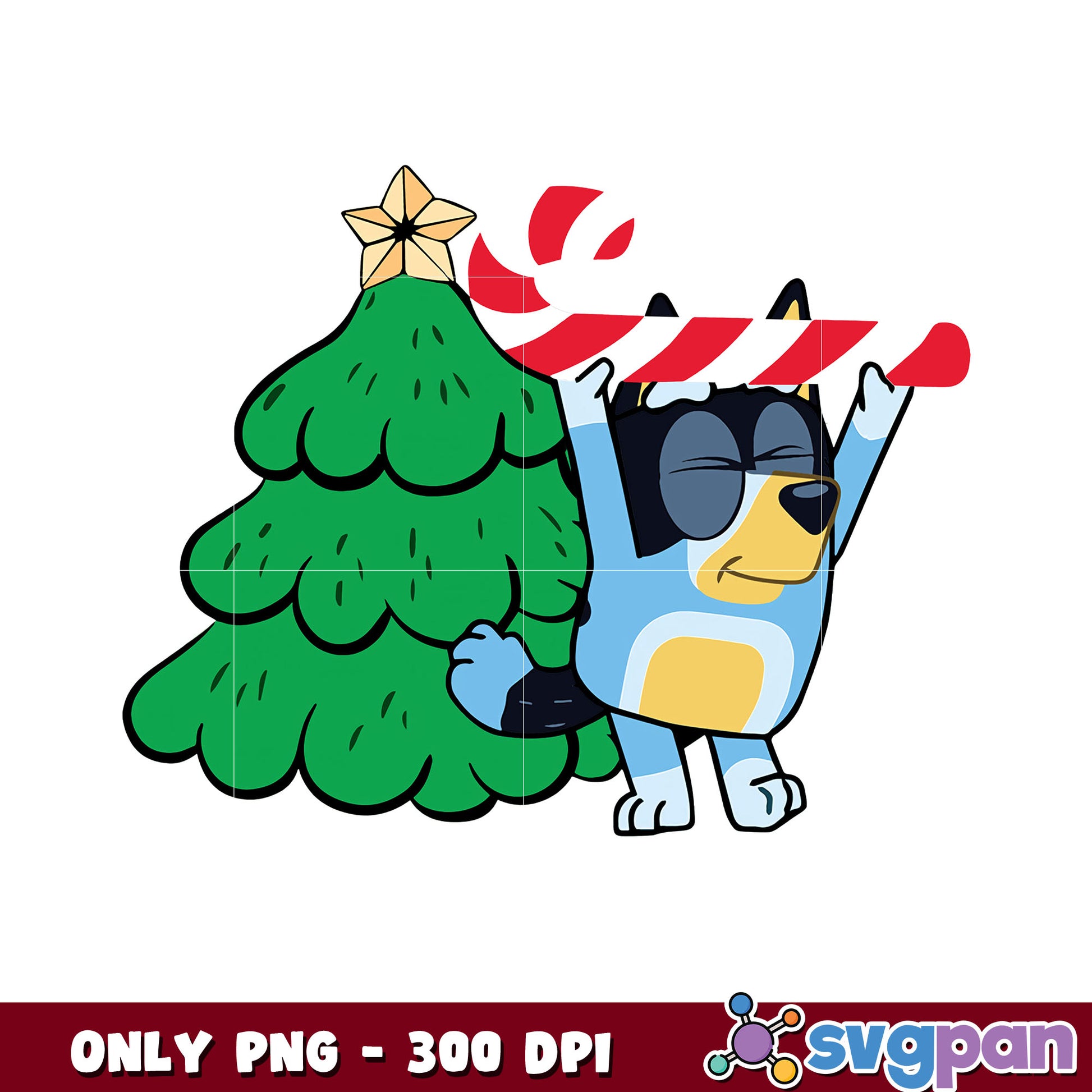 Bluey dog christmas tree png, bluey character png, christmas png