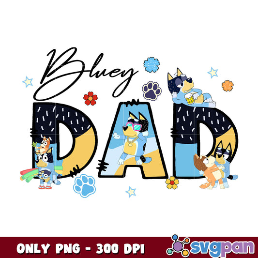 Bluey dog dad png