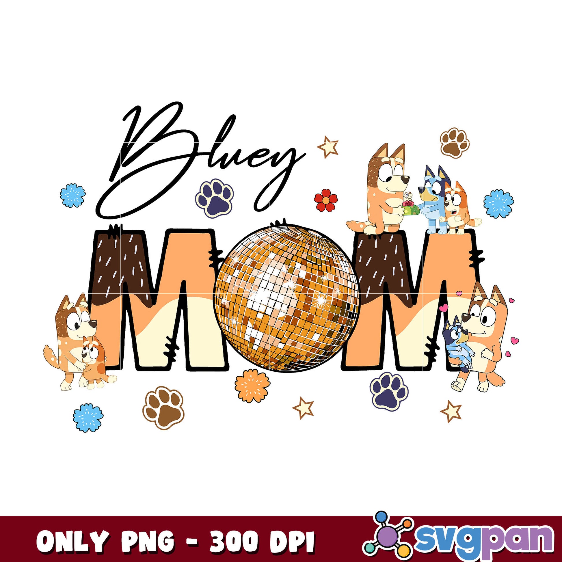 Bluey cartoon  dog mom png