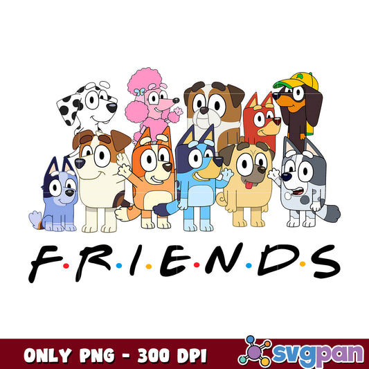 Bluey friends cartoon png