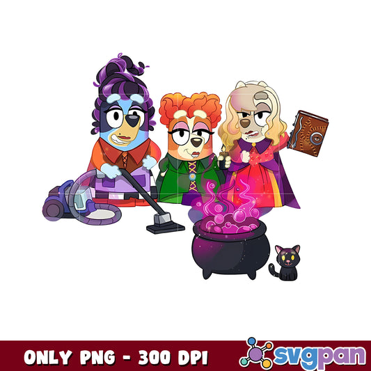 Bluey friends hocus pocus halloween png, hocus pocus halloween png