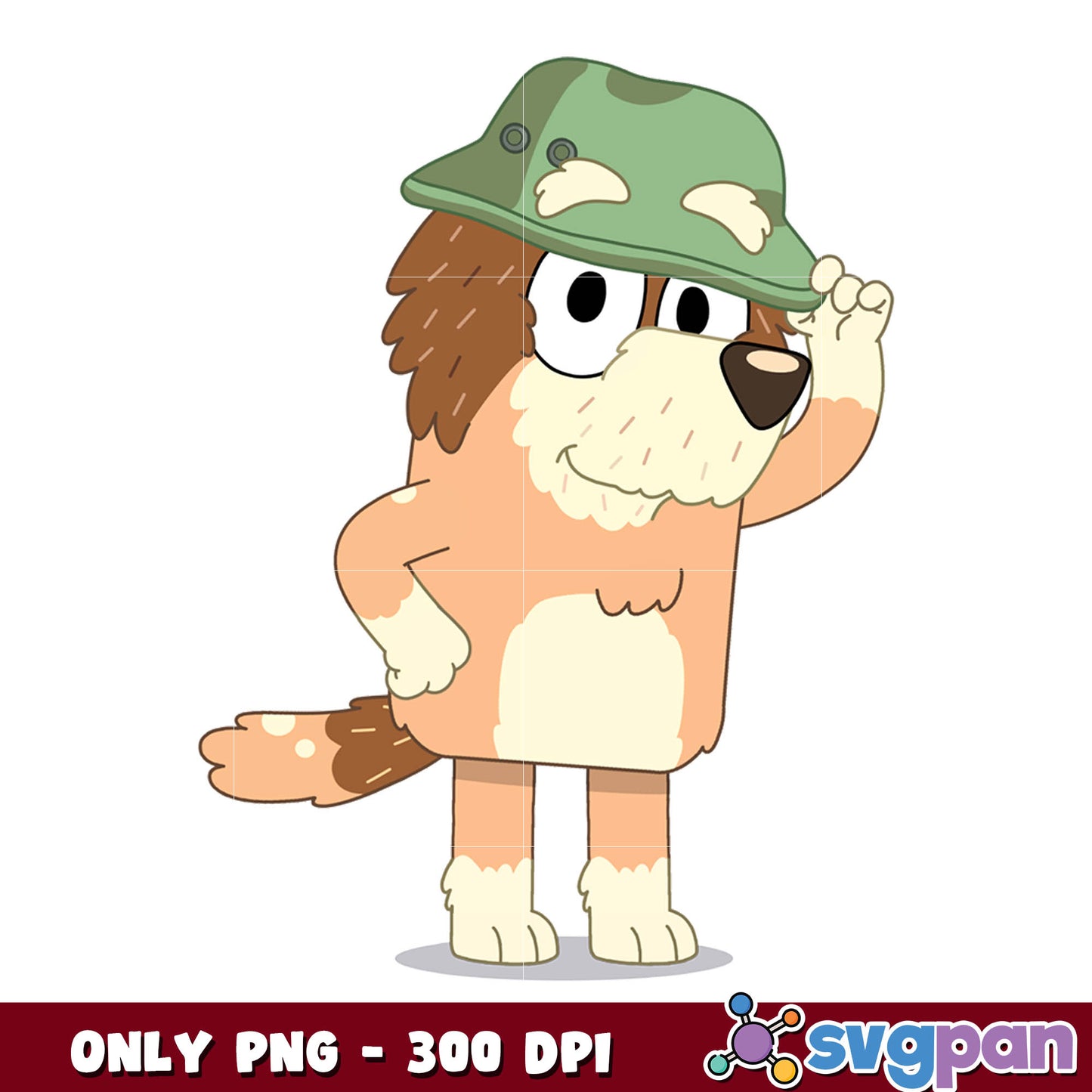 Bluey grandad cartoon dog png