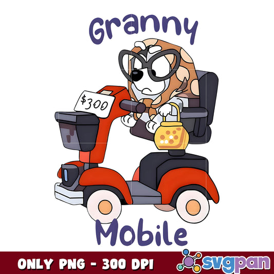 Bluey granny mobile png