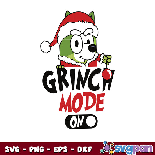 Bluey grinch mode on christmas svg, grinch christmas​ svg