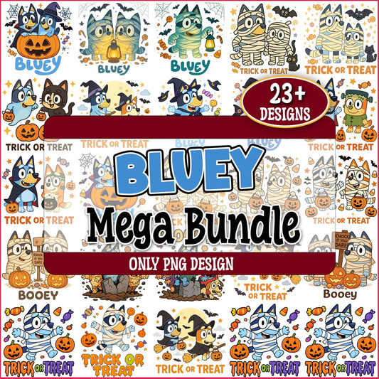 Bluey halloween png bundle